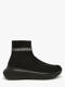 black knit textile m