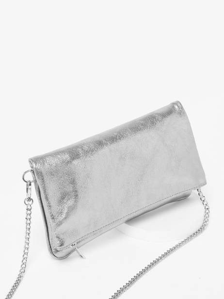 Shoulder Bag Nine Leather Milano Silver nine NI22112N other view 2