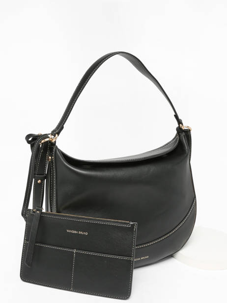 Sac Porté épaule Daily Cuir Vanessa bruno Noir daily 85V40870 vue secondaire 2