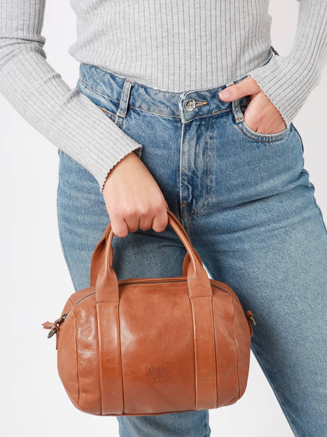 Satchel Smart Leather Basilic pepper Brown smart BSMA08 other view 1