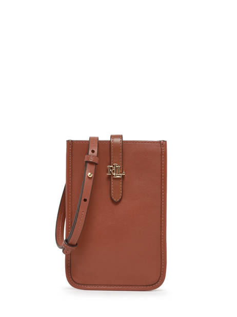 Étui Téléphone Cuir Lauren ralph lauren Marron dryden 32917825