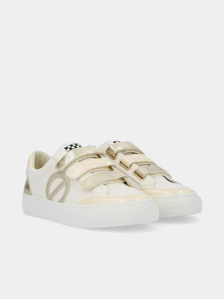 Sneakers Velcro En Cuir No name Blanc women GLIR0474 vue secondaire 1