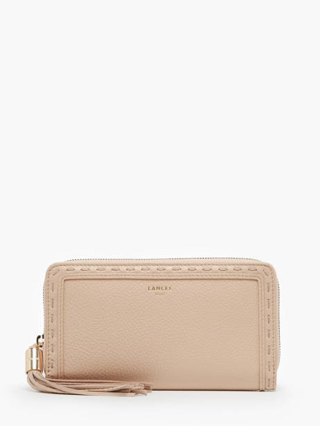 Leather Wallet Premier Flirt Lancel Beige premier flirt A10111