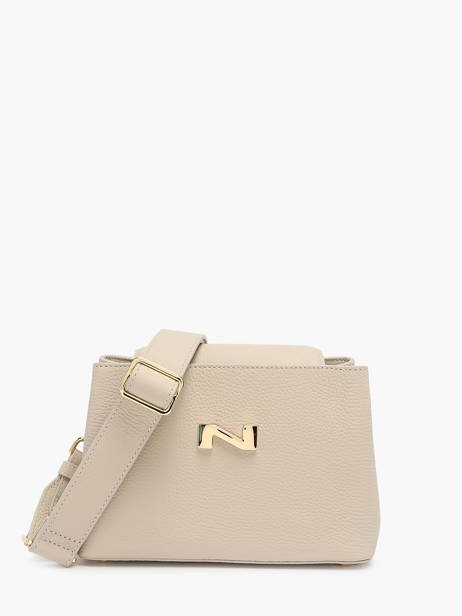 Leather Poppy Crossbody Bag Nathan baume Beige eden 2