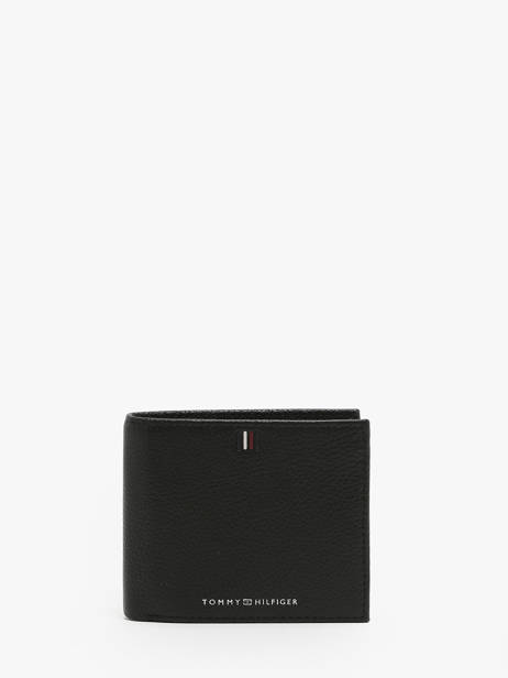 Leather Central Wallet Tommy hilfiger Black central AM11856