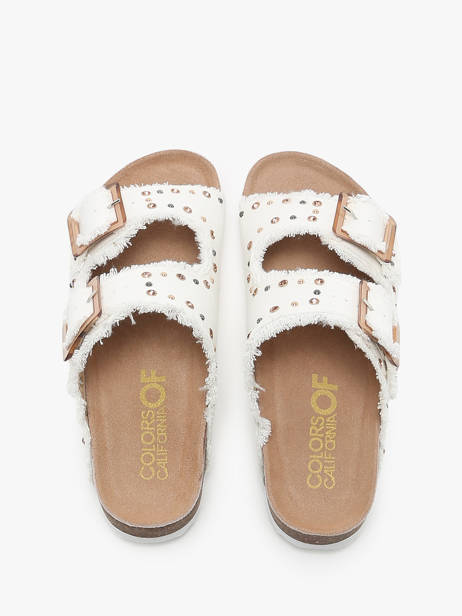 Slippers Fusbett Colors of california White women HCBIO406 other view 3