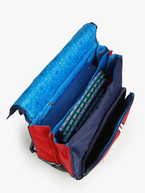 Cartable à Roulettes 2 Compartiments Snowball Bleu frenchie T46241 vue secondaire 3