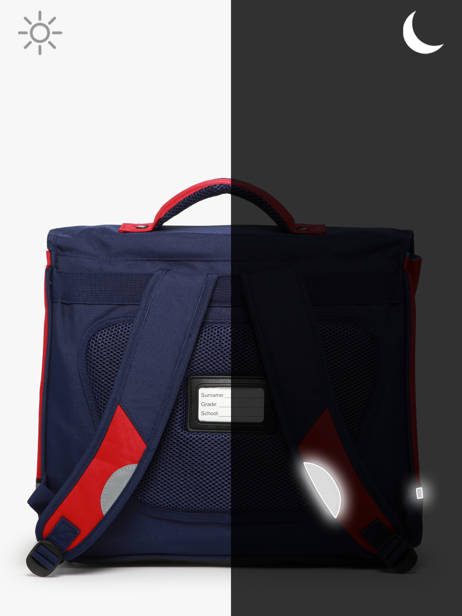 2-compartment Satchel Snowball Blue frenchie 46241 other view 5