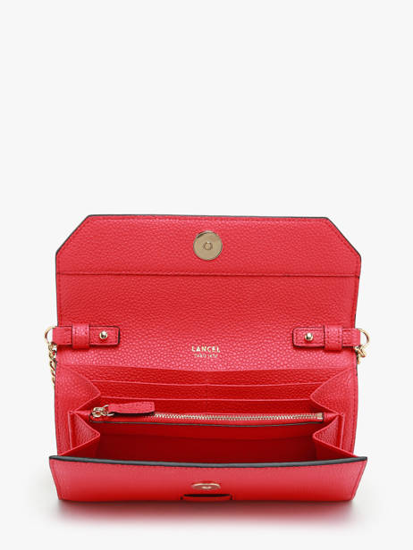 Leather Ninon Belt Bag With Chain Lancel Red ninon A11122 other view 3