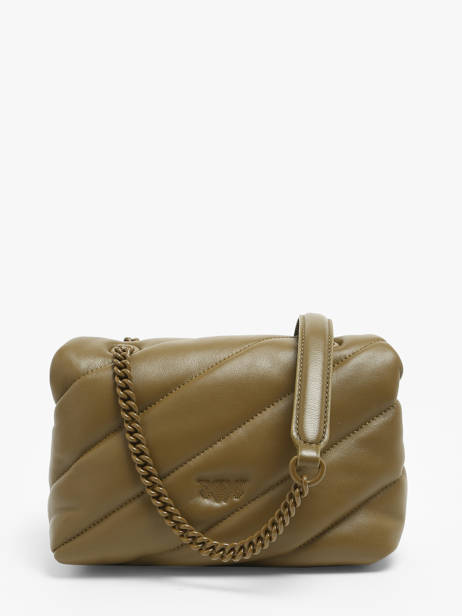 Sac Bandoulière Love Bag Puff Cuir Pinko Vert love bag puff A1JO vue secondaire 4