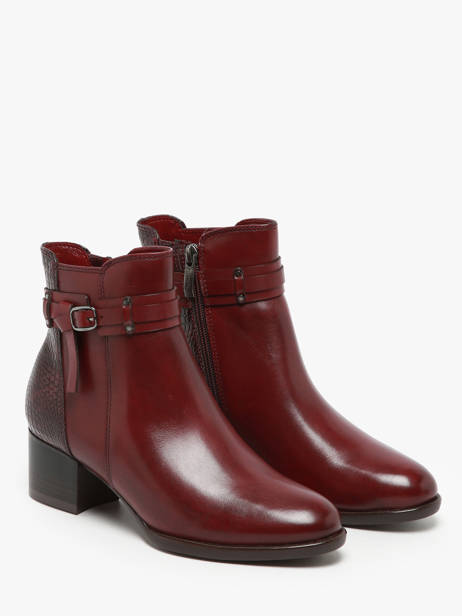 Bottines En Cuir Tamaris Rouge women 43 vue secondaire 2