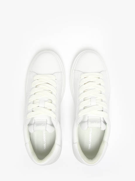 Sneakers Kapri Deco Line In Leather Karl lagerfeld White men KL52561 other view 3