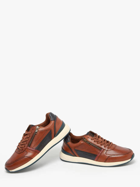 Sneakers Callias In Leather Redskins Brown men CALLIAS other view 2