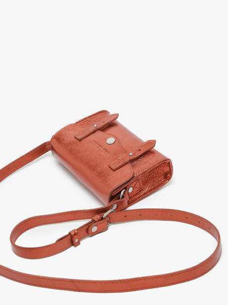 Leather Mini Indispensable Ginger Crossbody Bag Paul marius Orange ginger MINIGIN other view 2