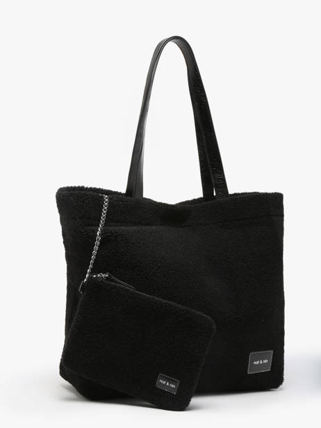 Sac Porté épaule Teddy Polyester Recyclé Nat et nin Noir teddy T vue secondaire 2