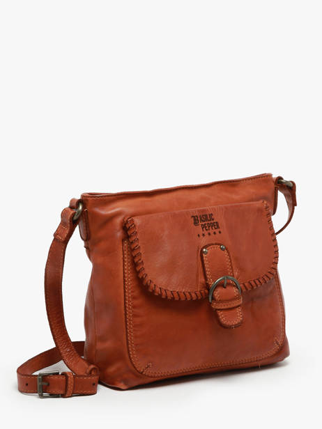 Sac Bandoulière Utility Cuir Basilic pepper Marron utility BUTI06 vue secondaire 2