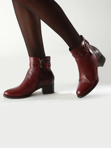 Bottines En Cuir Tamaris Rouge women 43 vue secondaire 1