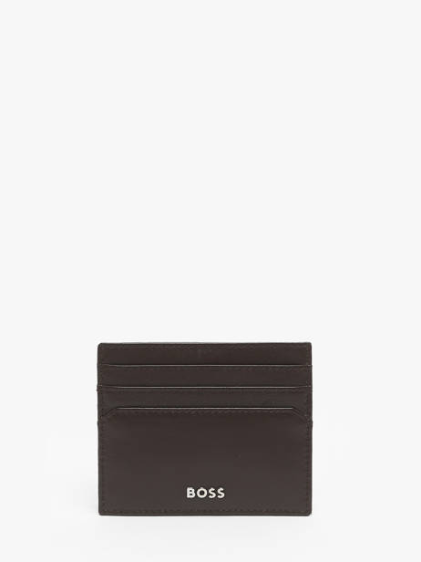 Card Holder Leather Hugo boss Brown smooth HLC403Y