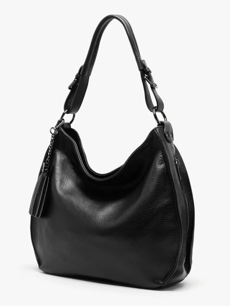 Sac Porté épaule Caviar Cuir Milano Noir caviar CA24069 vue secondaire 2