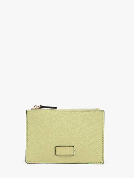 Leather Card Holder Ninon Lancel Green ninon A10537