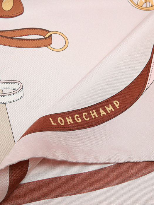 Longchamp Soie gots Scarf Pink