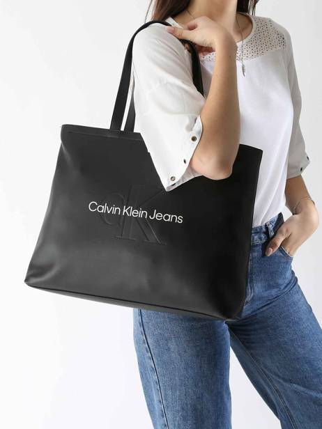 Cabas Sculpted Calvin klein jeans Noir sculpted K612222 vue secondaire 1