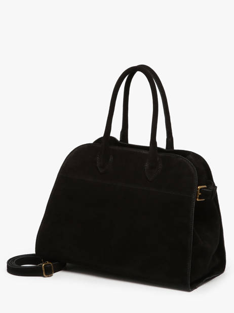 Sac Porté épaule Velvet Cuir Milano Noir velvet VE24118 vue secondaire 2