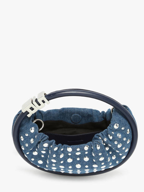 Mini Sac Domino En Denim Et Studs Sonia rykiel Bleu domino SA15CO66 vue secondaire 3