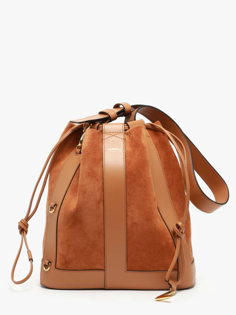 Medium Leather Elles Bucket Bag Lancel Brown elles A13360