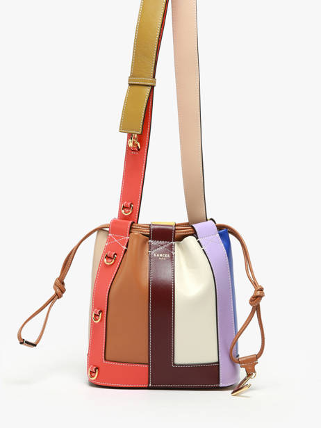 Small Leather Elles Tutti Frutti Bucket Bag Lancel Multicolor elles A13399 other view 2