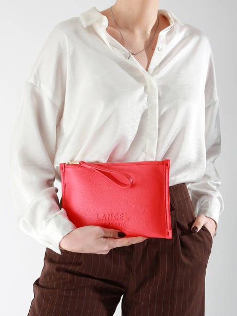 Leather Jour Pouch Lancel Red jour A13174 other view 1