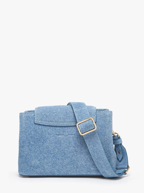 Sac Bandoulière Denim Cuir Nathan baume Bleu denim 2D vue secondaire 4