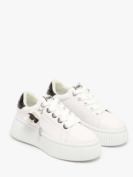 Sneakers En Cuir Karl lagerfeld Blanc women KL42376T vue secondaire 1