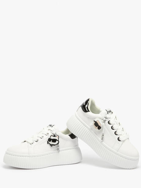 Sneakers In Leather Karl lagerfeld White women KL42376T other view 2