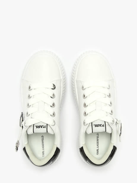 Sneakers En Cuir Karl lagerfeld Blanc women KL42376T vue secondaire 3