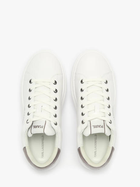 Sneakers En Cuir Karl lagerfeld Blanc women KL62538K vue secondaire 3