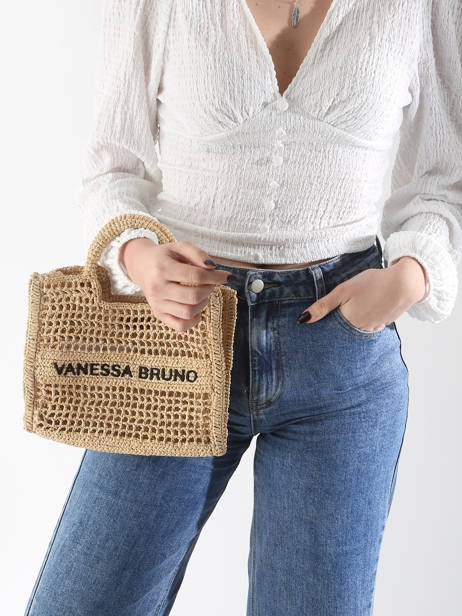 Small Raffia Tote Bag Vanessa bruno Beige cabas raphia 60V40884 other view 1