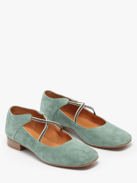 Ballerines En Cuir Mam'zelle Vert women CSGAN25 vue secondaire 1