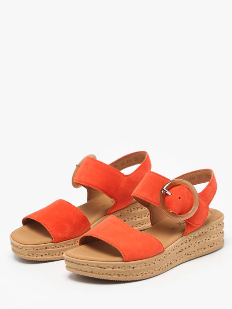 Sandals In Leather Gabor Orange women 13 other view 1