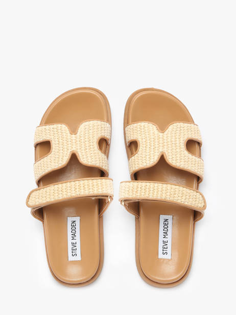 Slippers Missile In Leather Steve madden Beige women 11003028 other view 3