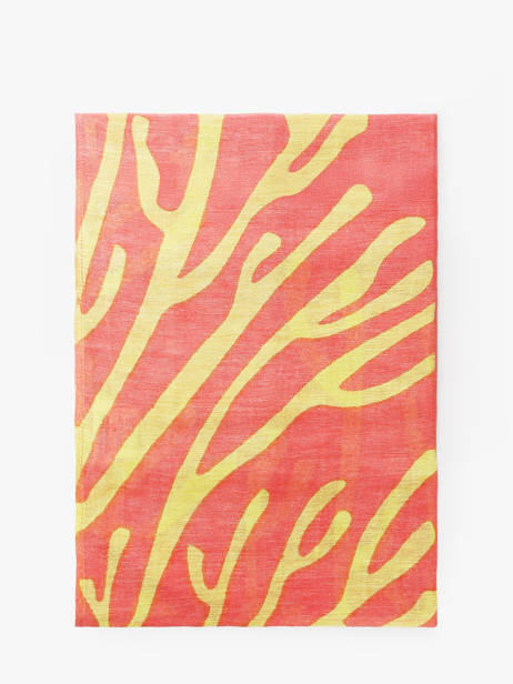 Linen Scarf Coral 100x100cm Biba Red accessoires RI255A