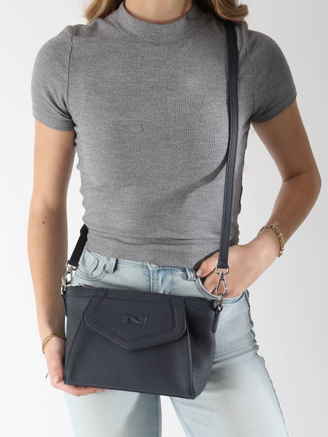 Sac Bandoulière Vanilla Cuir Nathan baume Bleu candy 7 vue secondaire 1