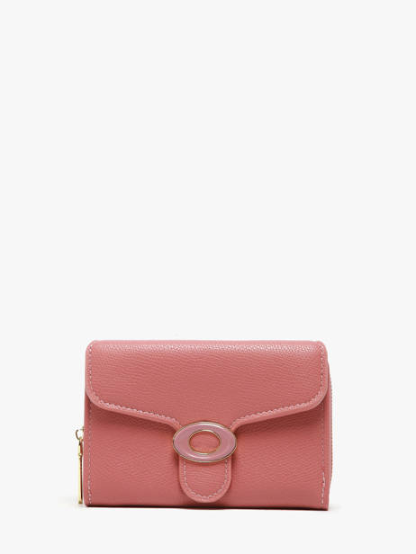 Coin Purse With Card Holder Miniprix Pink safiano 78SM2650