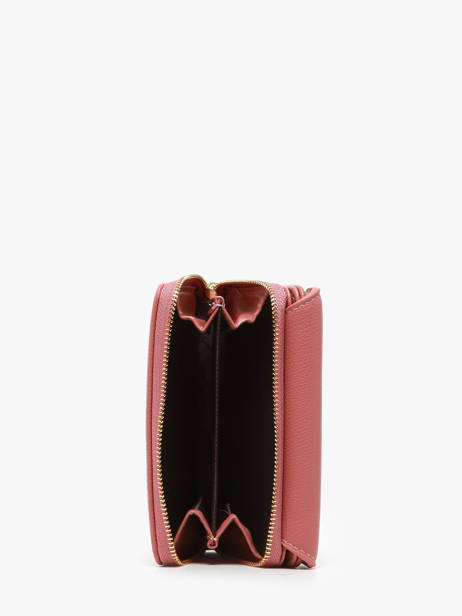 Coin Purse With Card Holder Miniprix Pink safiano 78SM2650 other view 2