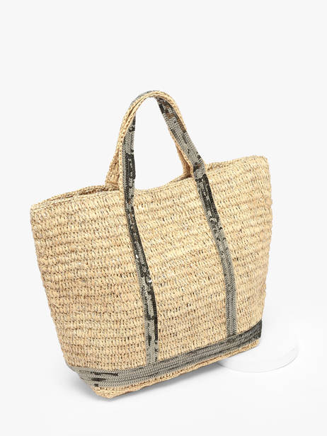 Shopping Bag Cabas Raphia Leather Vanessa bruno Green cabas raphia 30V40413 other view 2