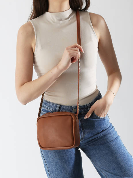 Shoulder Bag Leather Leather Biba Brown leather BET8L other view 1
