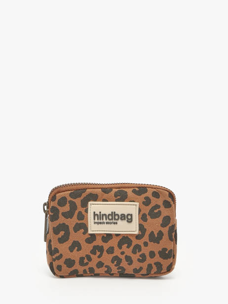 Porte-monnaie Hindbag Marron leopard LE
