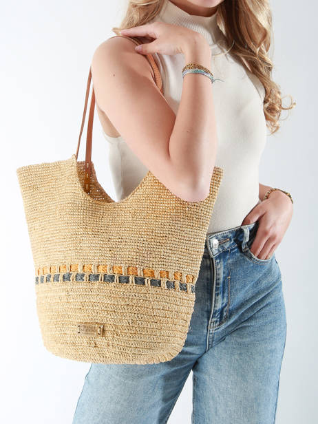 Shoulder Bag L'atelier Du Crochet Raphia Le voyage en panier Beige l'atelier du crochet AM804 other view 1