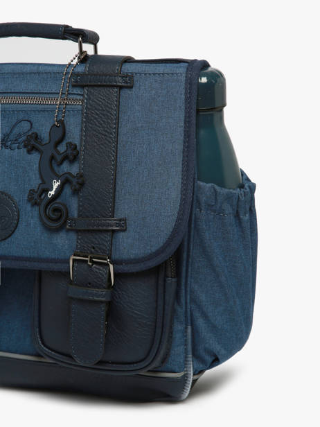 2-compartment Satchel Cameleon Blue vintage color CA146Q other view 5