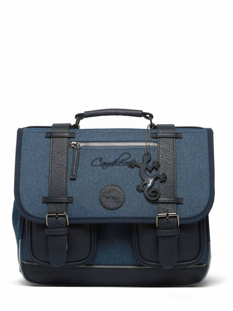 2-compartment Satchel Cameleon Blue vintage color CA146Q other view 6